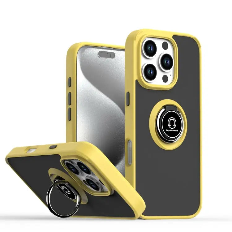 Q Shadow 1 Series TPU + PC Phone Case with Ring For iPhone 16 Pro For iPhone 16 Plus For iPhone 15 Pro Max - For iPhone