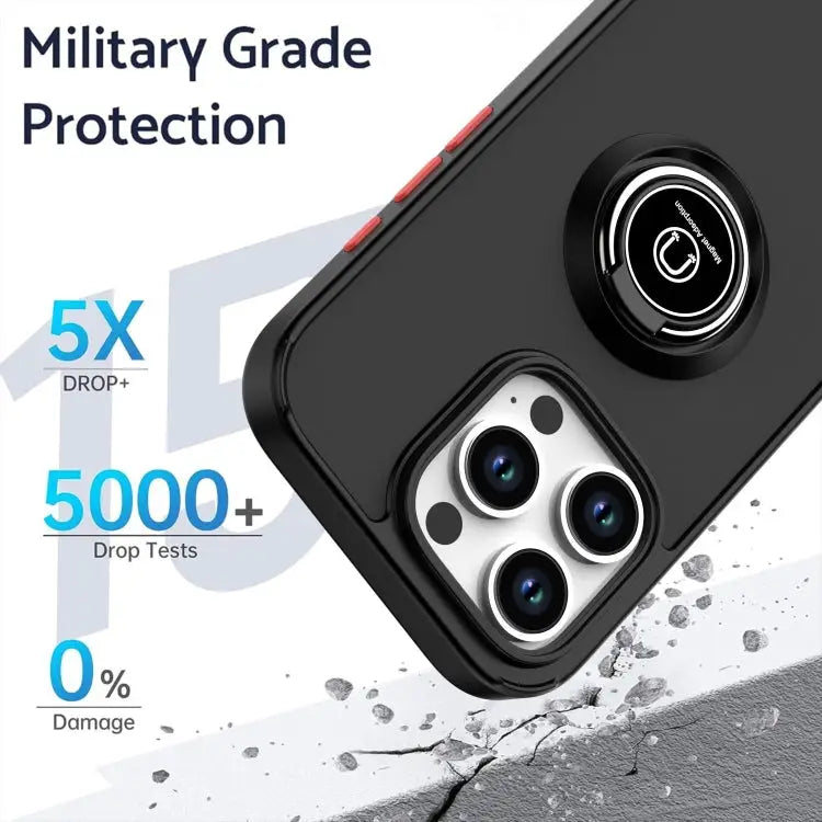 Q Shadow 1 Series TPU + PC Phone Case with Ring For iPhone 16 Pro For iPhone 16 Plus For iPhone 15 Pro Max - Apple