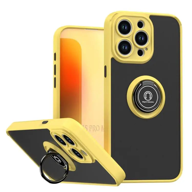 Q Shadow 1 Series TPU + PC Phone Case with Ring For iPhone 16 Pro For iPhone 16 Plus For iPhone 15 Pro Max - For iPhone