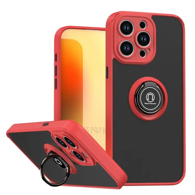 Q Shadow 1 Series TPU + PC Phone Case with Ring For iPhone 16 Pro For iPhone 16 Plus For iPhone 15 Pro Max - For iPhone