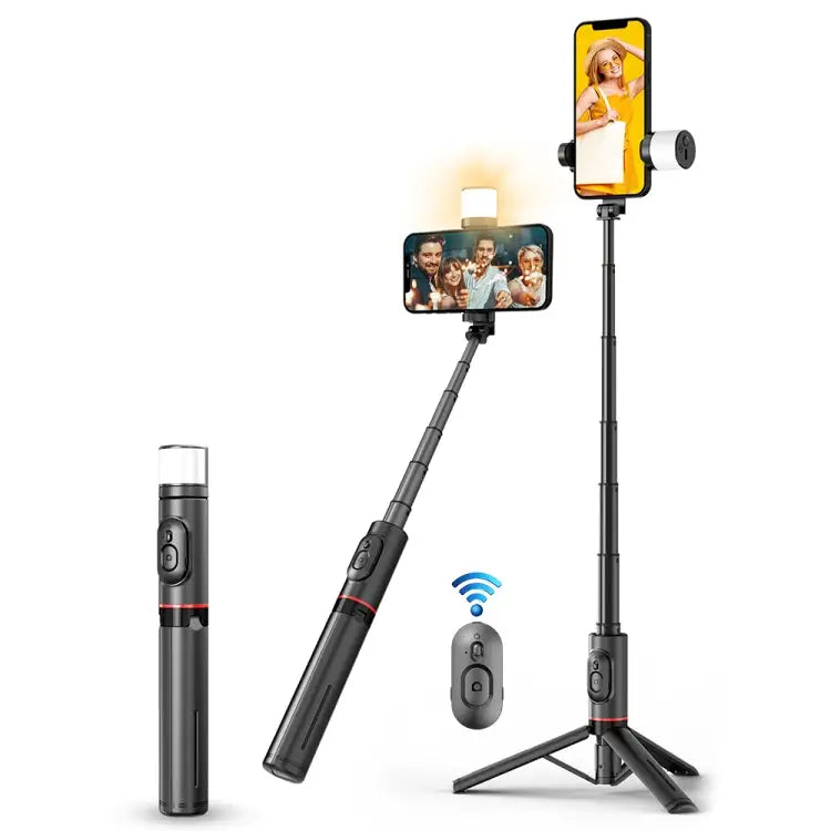 Q12s Bluetooth Remote Control Rotatable Fill Light Tripod Selfie Stick Q12s - Q12s