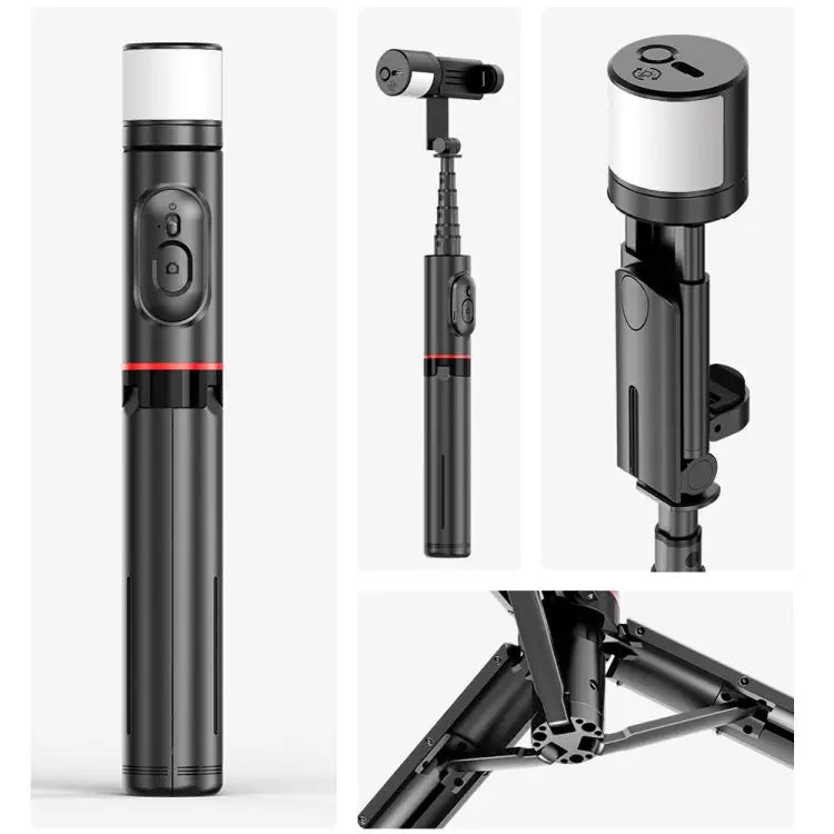 Q12s Bluetooth Remote Control Rotatable Fill Light Tripod Selfie Stick Q12s - Q12s