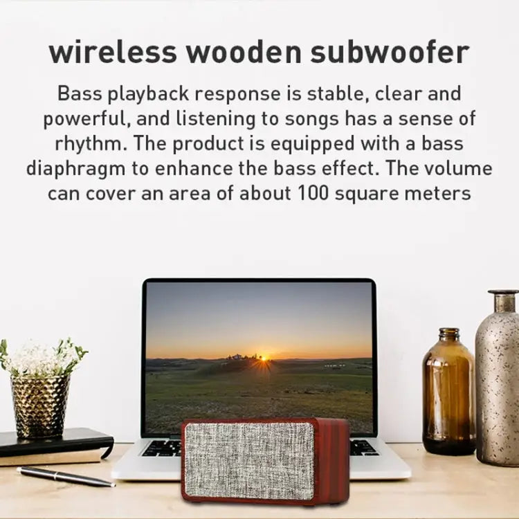 Q2 Subwoofer Wooden Wireless Bluetooth Speaker - Apple Accessories