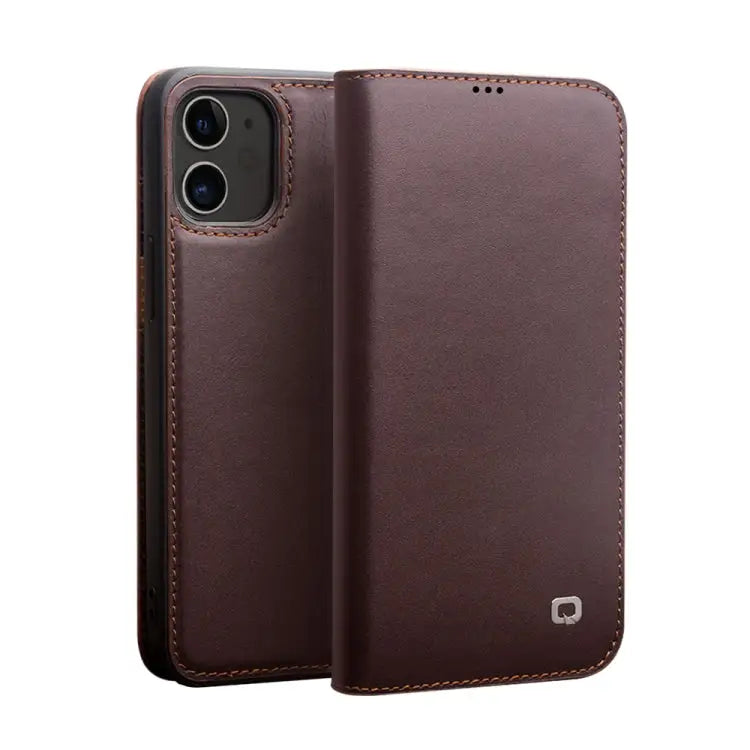 QIALINO Business Horizontal Flip Leather Case with Holder & Card Slots & Wallet For iPhone 12 mini For iPhone 12 / 12
