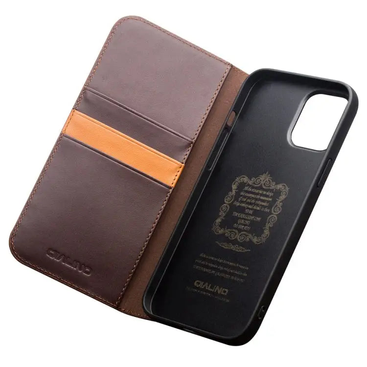 QIALINO Business Horizontal Flip Leather Case with Holder & Card Slots & Wallet For iPhone 12 mini For iPhone 12 / 12