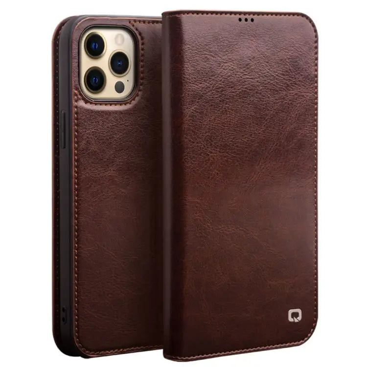 QIALINO Horizontal Flip Leather Case with Holder & Card Slots & Wallet For iPhone 13 For iPhone 13 mini For iPhone 13