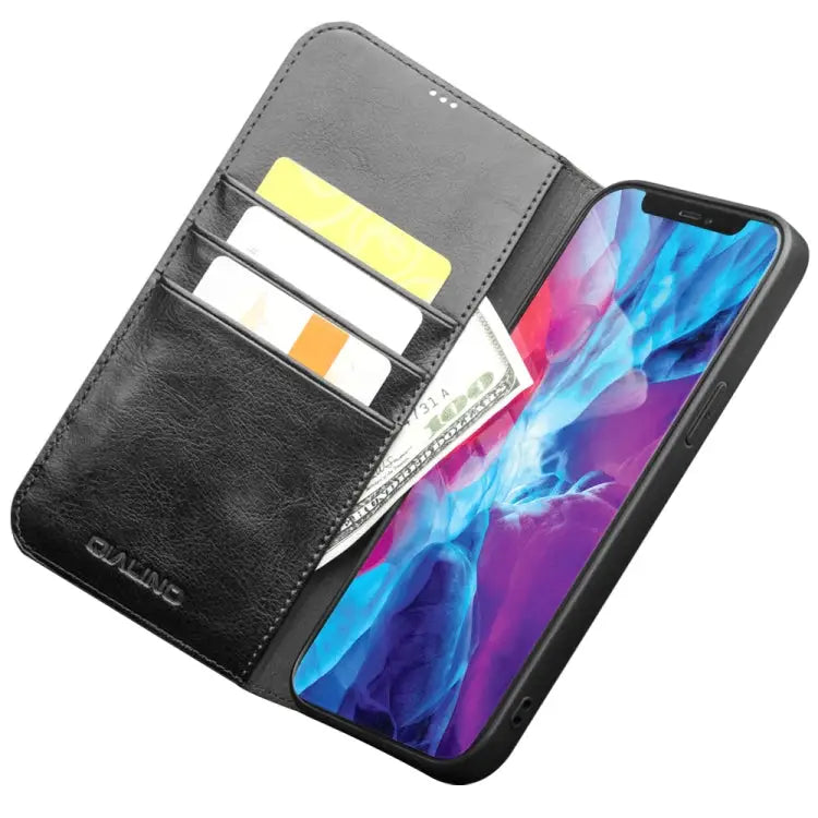 QIALINO Horizontal Flip Leather Case with Holder & Card Slots & Wallet For iPhone 13 For iPhone 13 mini For iPhone 13