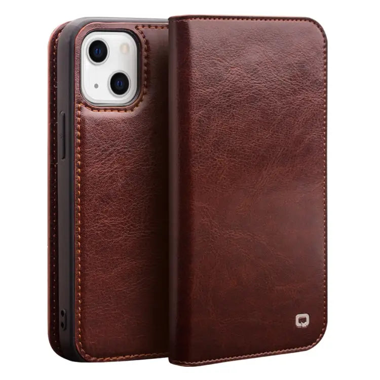 QIALINO Horizontal Flip Leather Phone Case For iPhone 14 For iPhone 14 Plus For iPhone 14 Pro For iPhone 14 Pro Max