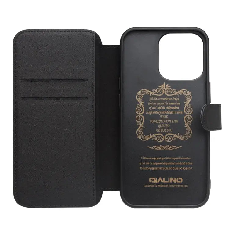 QIALINO Magnetic Buckle Phone Leather Case with Card Slot For iPhone 13 Pro Max For iPhone 13 Pro For iPhone 13