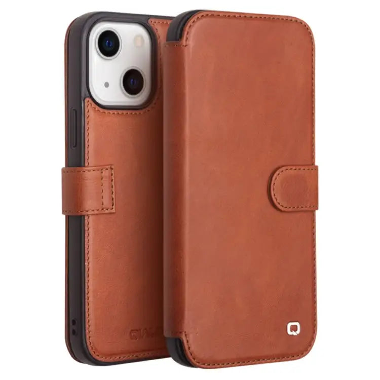 QIALINO Magnetic Buckle Phone Leather Case with Card Slot For iPhone 13 Pro Max For iPhone 13 Pro For iPhone 13