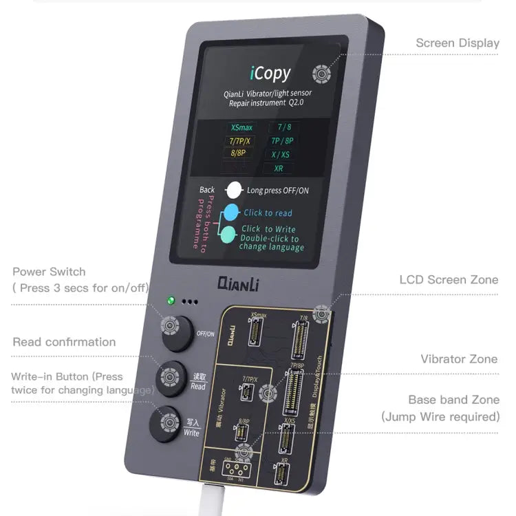 Qianli iCopy Plus 3 in 1 LCD Screen Original Color Repair Programmer For iPhone - 3 in 1 For iPhone 6-12 Series