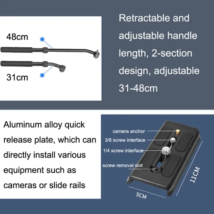 QingZhuangShiDai Q90 SLR Camera Tripod Shooting Bird Telephoto Damping Handle Gimbal - Q90