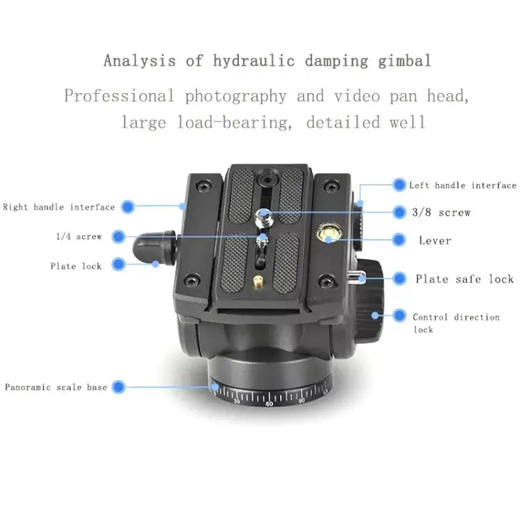 QingZhuangShiDai Q90 SLR Camera Tripod Shooting Bird Telephoto Damping Handle Gimbal - Q90