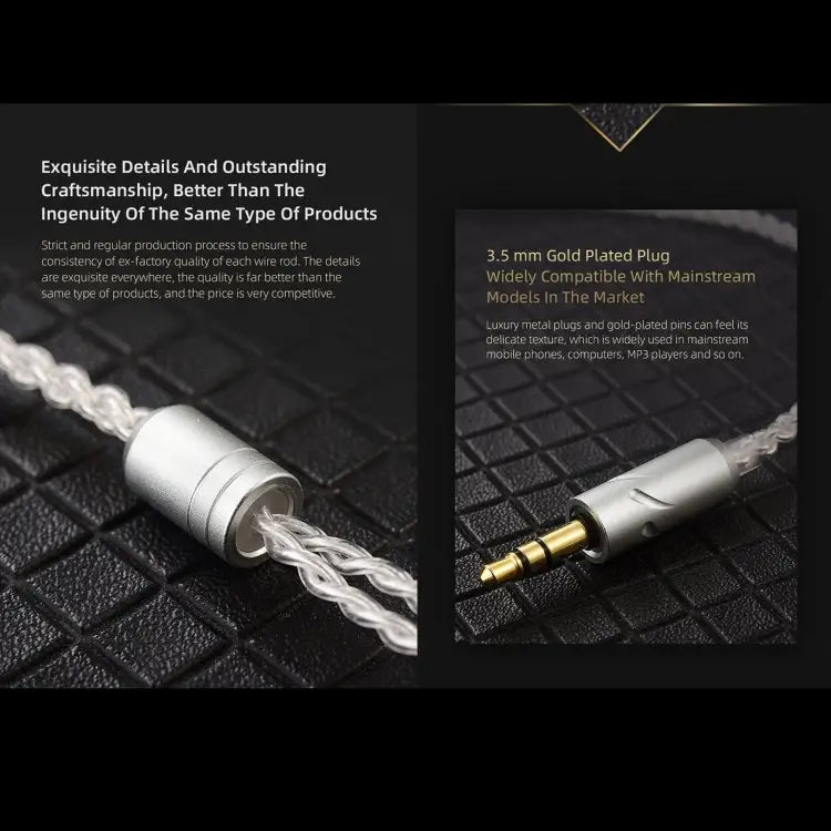 QKZ A1 Four-strand Silver-plated Wired Earphone - Apple Accessories