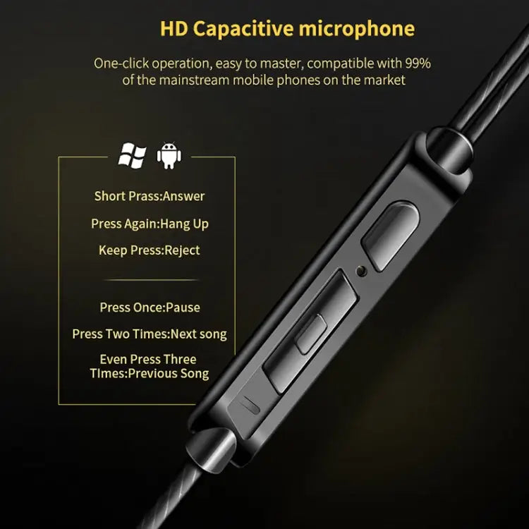 QKZ CK3 HIFI In-ear Four-unit Music Headphones - White