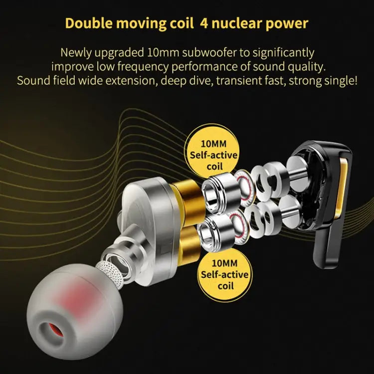 QKZ CK3 HIFI In-ear Four-unit Music Headphones - White