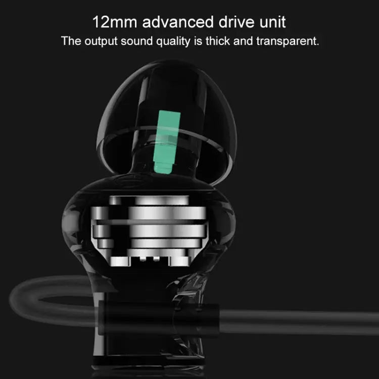 QKZ DM10 High-quality In-ear All-metal Sports Music Headphones Microphone Version Black - Black