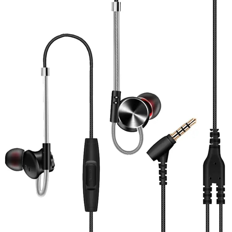 QKZ DM10 High-quality In-ear All-metal Sports Music Headphones Microphone Version Black - Black