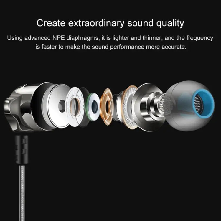 QKZ DM7 High-quality In-ear All-metal Sports Music Headphones Basic Version