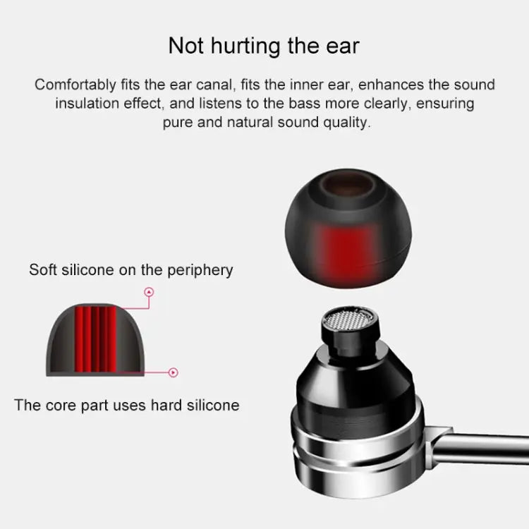 QKZ DM9 High-quality In-ear All-metal Sports Music Headphones Microphone Version
