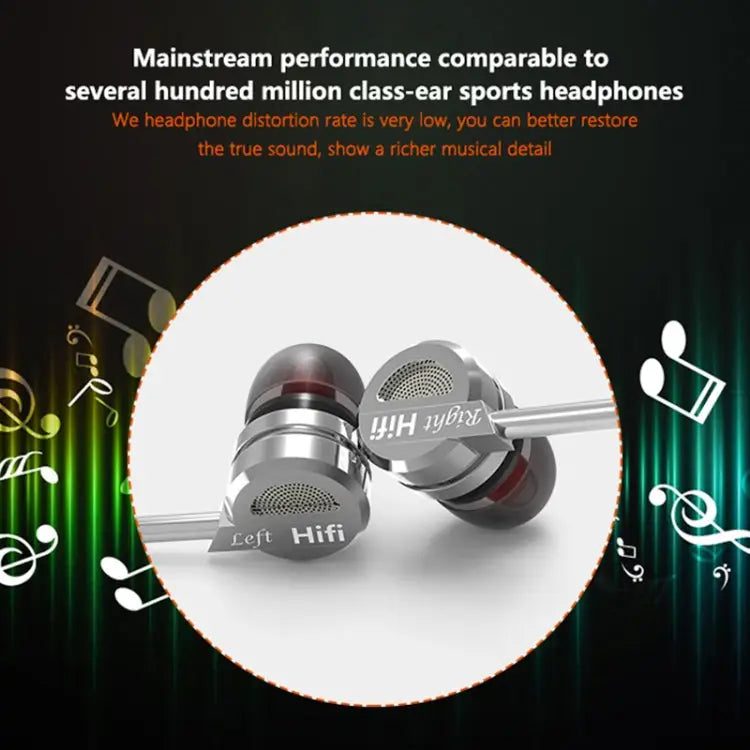 QKZ DM9 High-quality In-ear All-metal Sports Music Headphones Microphone Version