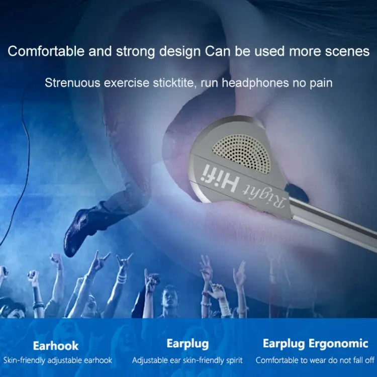 QKZ DM9 High-quality In-ear All-metal Sports Music Headphones Microphone Version