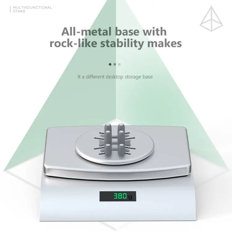 R-JUST BJ15 Aluminum Alloy Adjustable Magnetic Multi-function Disc Data Cable Storage Fixed Base Mobile Phone Laptop