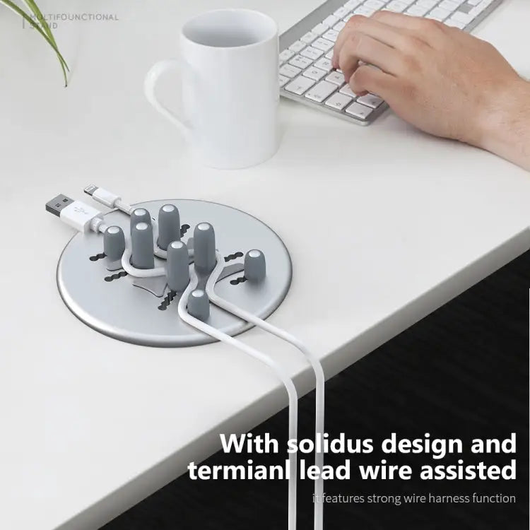 R-JUST BJ15 Aluminum Alloy Adjustable Magnetic Multi-function Disc Data Cable Storage Fixed Base Mobile Phone Laptop