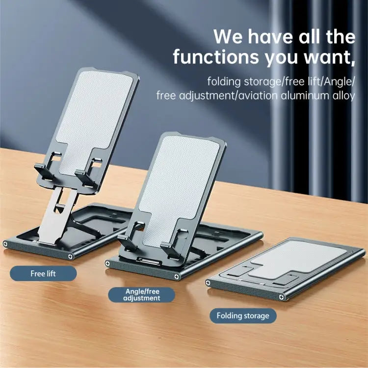 R-JUST hz16 Slim Phone Desktop Holder - Rose Gold + Mirror Noodle