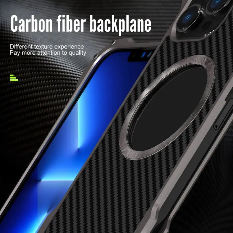R-JUST RJ51 Hollow Shockproof Metal Protective Case For iPhone 13 mini For iPhone 13 For iPhone 13 Pro For iPhone 13