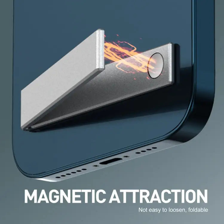 R-JUST SJ07 Linear Shape Magnetic Folding Portable Aluminum Alloy Mobile Phone Holder SJ07 - SJ07