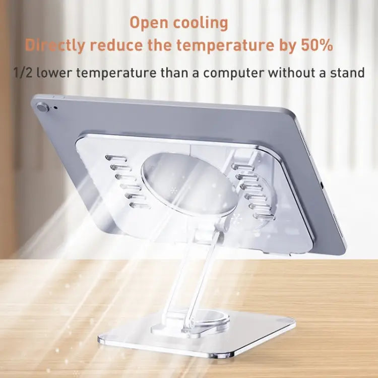 R-JUST T632 Acrylic 360 Degree Rotating Desktop Tablet Stand T632 Tablet Stand - T632 Tablet Stand