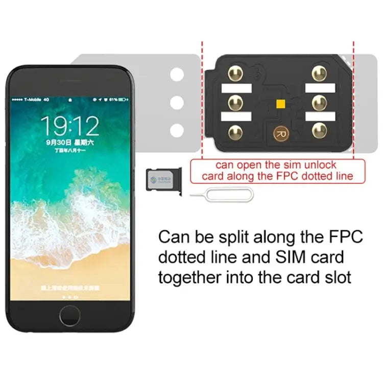 R-SIM 14 V18 Ultra Universal ICCID SIM Unlock Card for iPhone X XS XR XS Max 8 & 8 Plus 7 & 7 Plus - R-SIM 14 V18