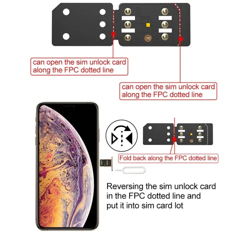 R-SIM 14 V18 Ultra Universal ICCID SIM Unlock Card for iPhone X XS XR XS Max 8 & 8 Plus 7 & 7 Plus - R-SIM 14 V18