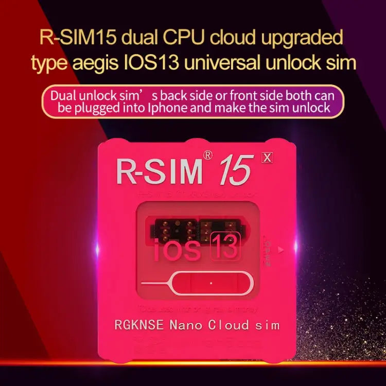 R-SIM 15 Dual CPU Aegis Cloud Upgraded Version iOS 13 System Universal Unlocking Card for iPhone 11 Pro Max iPhone 11