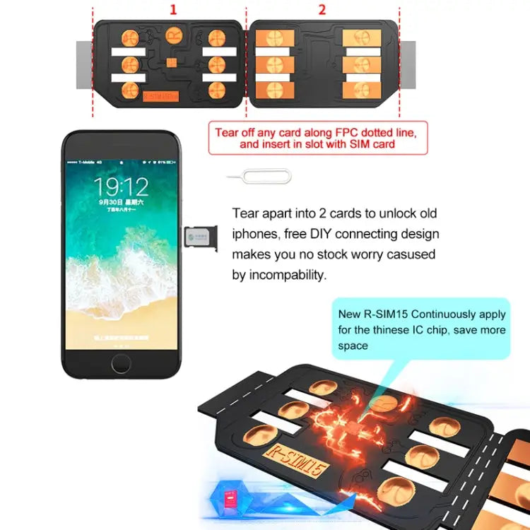 R-SIM 15 Dual CPU Aegis Cloud Upgraded Version iOS 13 System Universal Unlocking Card for iPhone 11 Pro Max iPhone 11