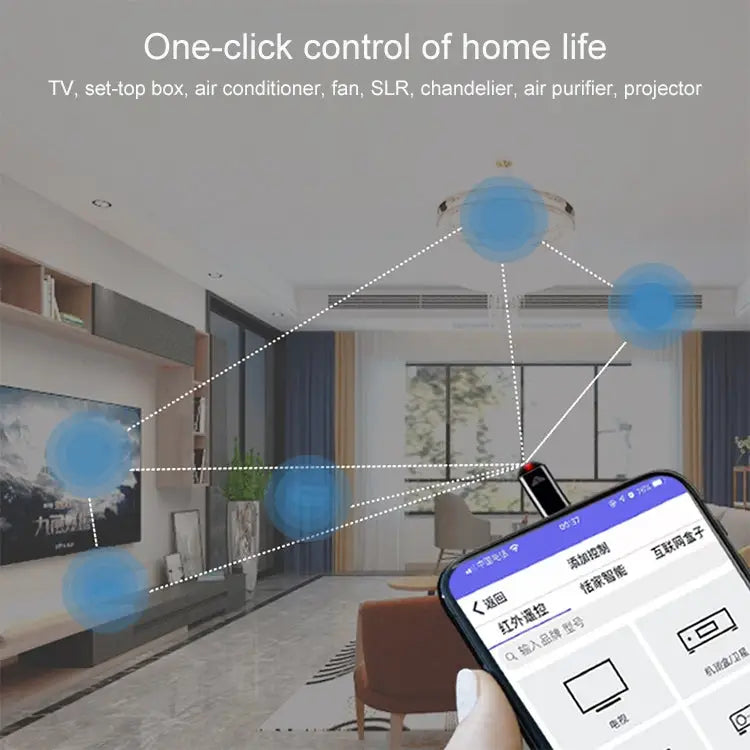 R09 Mobile Phone Intelligent Remote Control Infrared Mobile Phone Remote Control Interface: