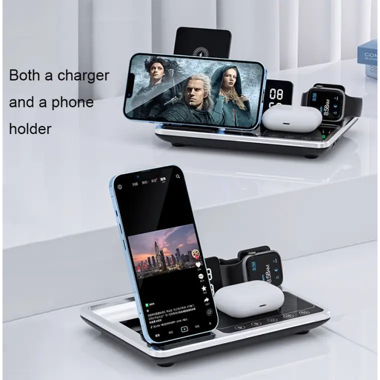 R11 4 In 1 30W Phone Wireless Charger with Ambient Light