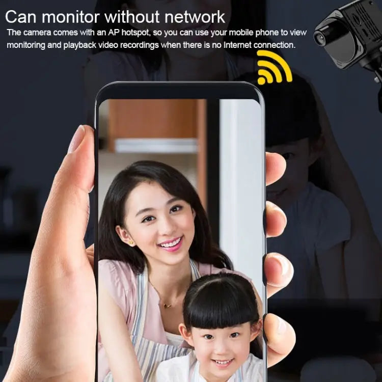 R89 Full HD 1080P WiFi Mini DV Recorder Camera Support Monitor Detection & Night Vision & Loop Recording & TF Card R89