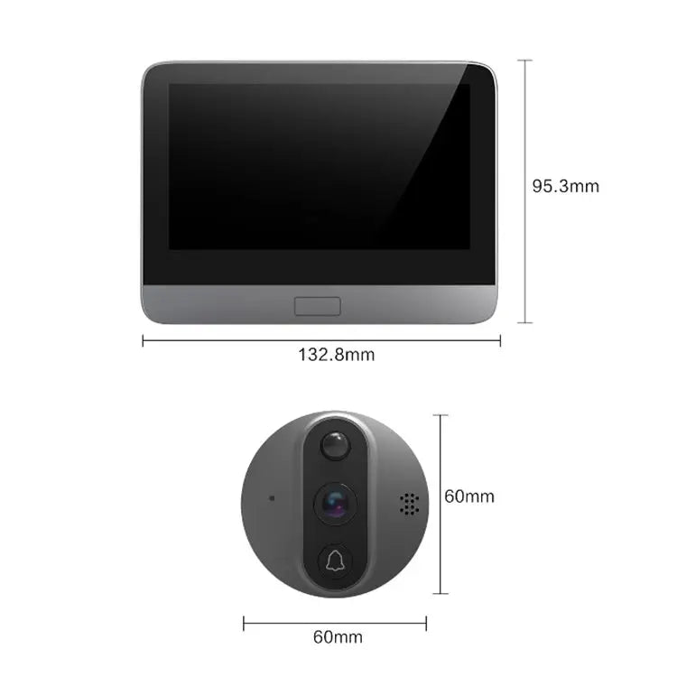 R9 4.3 inch WiFi Smart Video Visual Electronic Peephole Doorbell R9 - R9 / Black