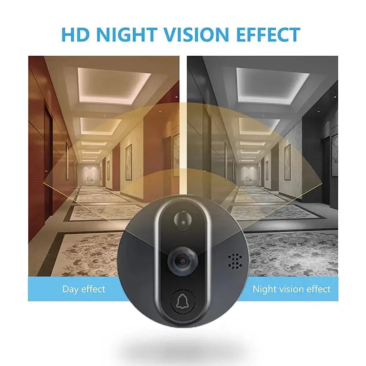 R9 4.3 inch WiFi Smart Video Visual Electronic Peephole Doorbell R9 - R9 / Black