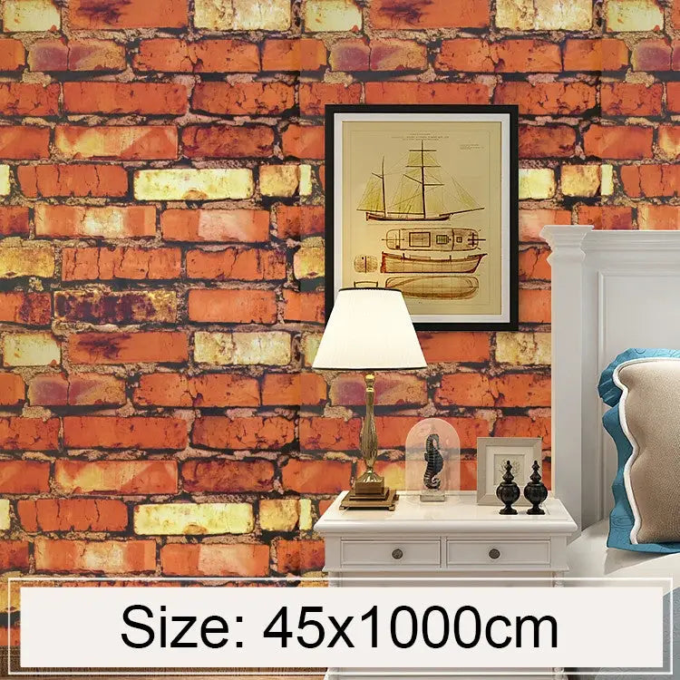 Rainbow Stone Rainbow Stone Creative 3D Stone Brick Decoration Wallpaper Stickers Bedroom Living Room Wall Waterproof