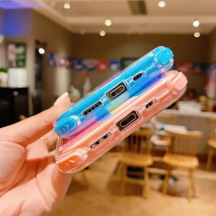 Rainbow TPU + PC Glass Shockproof Case For iPhone 13 For iPhone 13 Pro For iPhone 13 Pro Max For iPhone 12 / 12 Pro