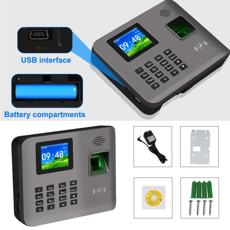 Realand AL325 Fingerprint Time Attendance with 2.4 inch Color Screen & ID Card Function & WiFi AL325 - AL325