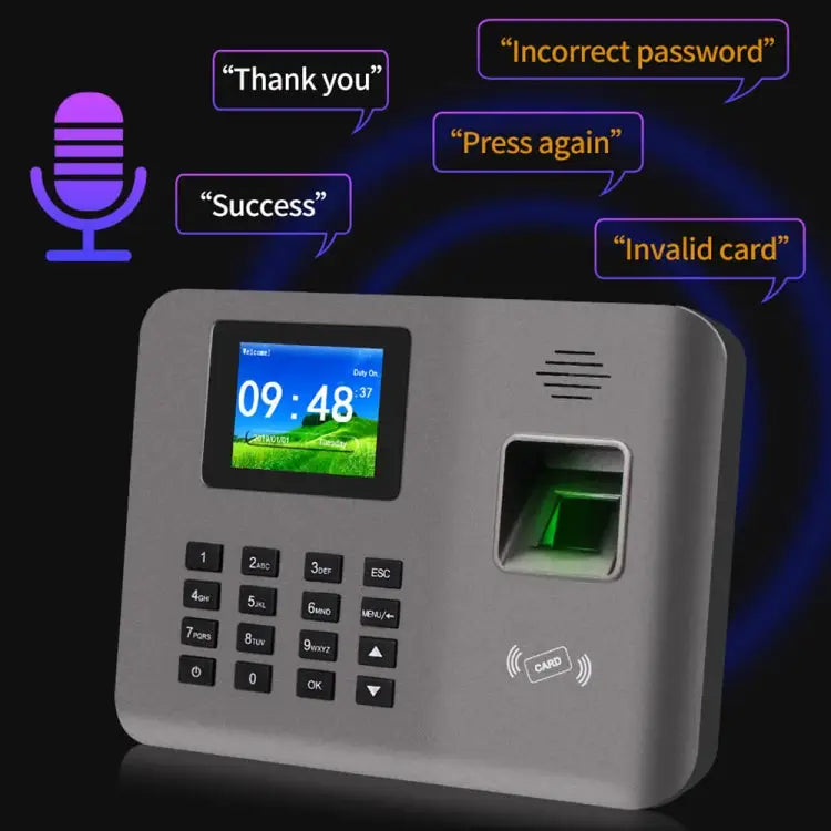 Realand AL325 Fingerprint Time Attendance with 2.4 inch Color Screen & ID Card Function & WiFi AL325 - AL325