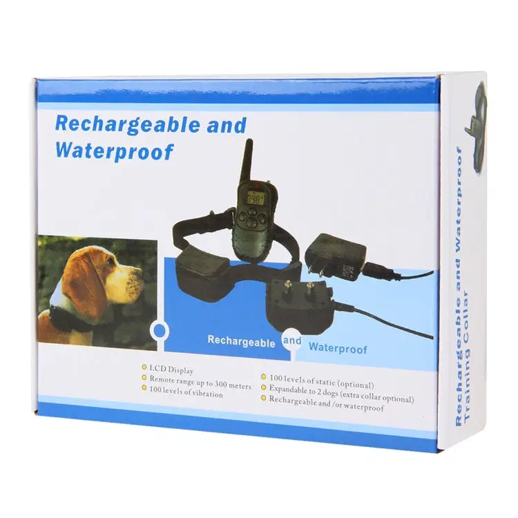 Rechargeable and Waterproof 300m Remote Pet Dog Training Collar with LCD display 300m Remote - 300m Remote