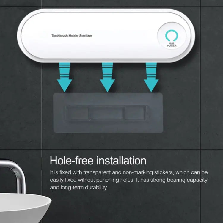 Rechargeable Toothbrush Dryer Sterilizer Bathroom Wall-mounted Toothbrush Holder with US Plug Rechargeable