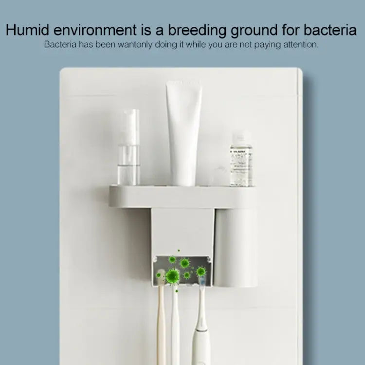 Rechargeable Toothbrush Dryer Sterilizer Bathroom Wall-mounted Toothbrush Holder with US Plug Rechargeable