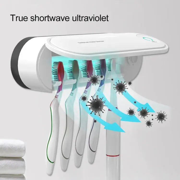 Rechargeable Toothbrush Dryer Sterilizer Bathroom Wall-mounted Toothbrush Holder with US Plug Rechargeable
