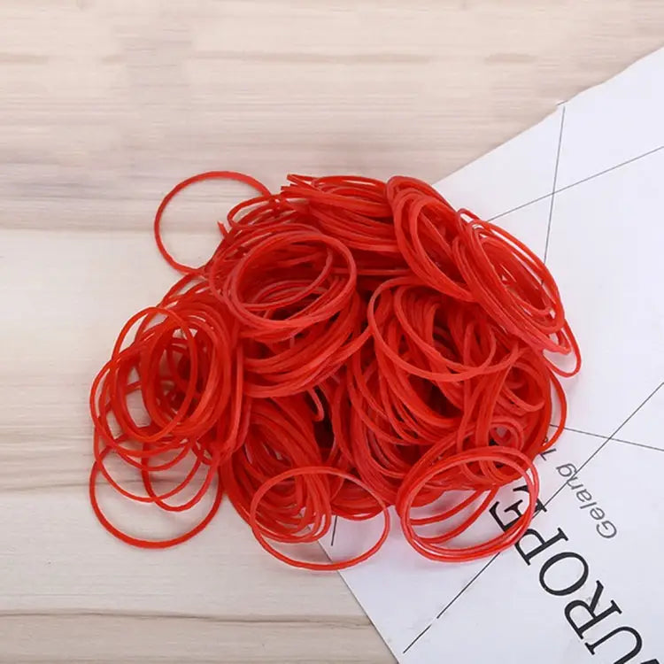 Red Sturdy Stretchable Elastic Rubber Bands Home School Office Supplies Stationery 1KG Per Bag Red - Red